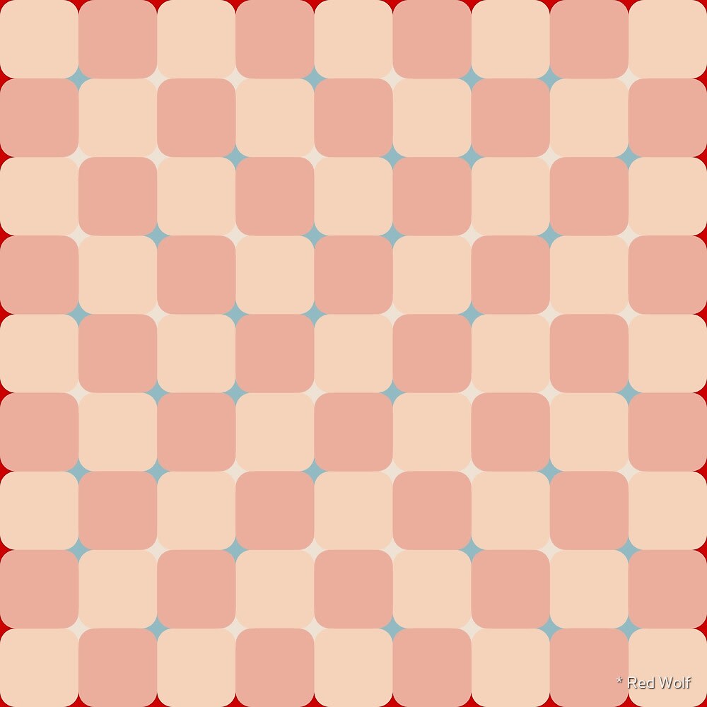 Geometric Pattern: Trippy: Garden / Red Wolf