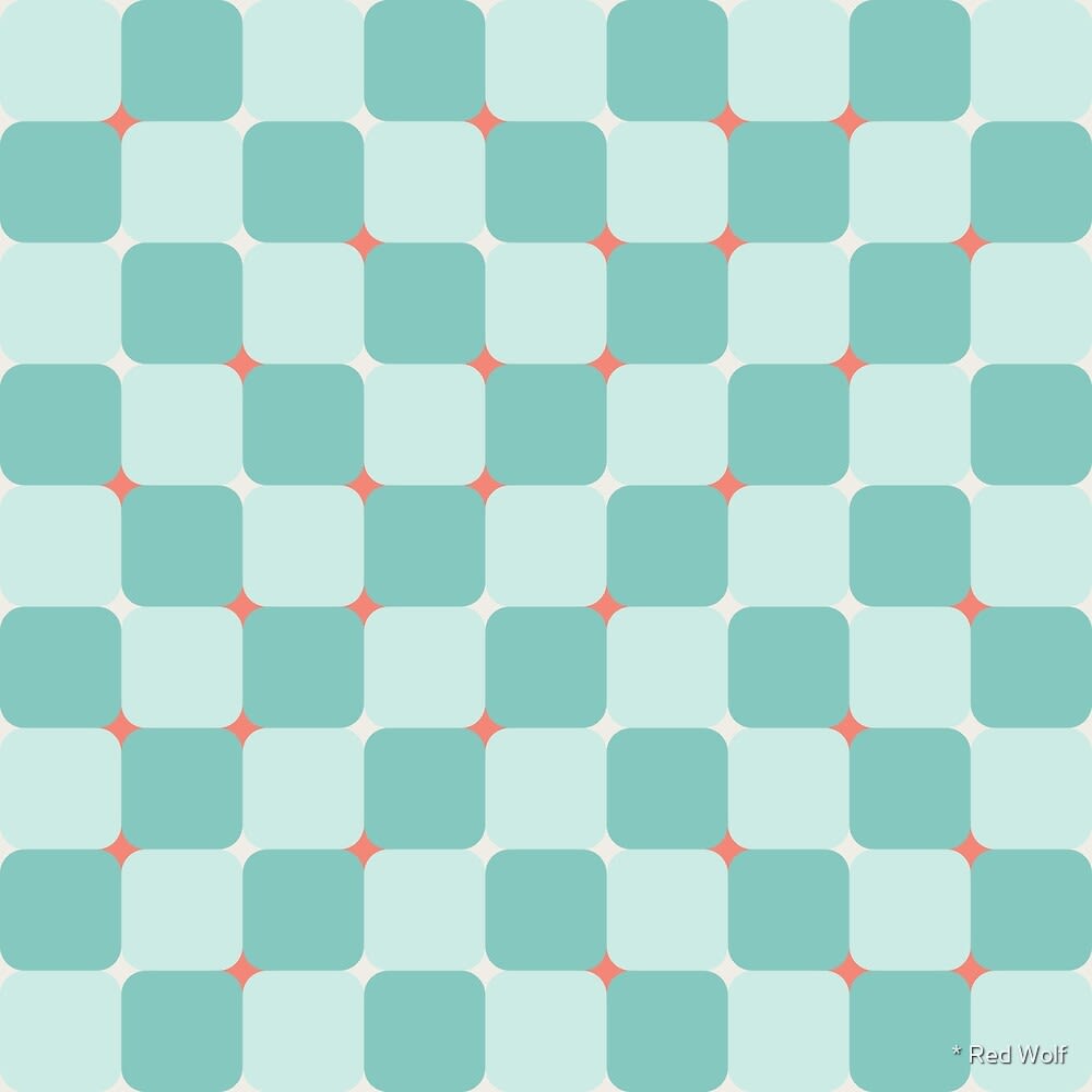 Geometric Pattern: Trippy: Garden / Red Wolf