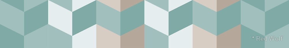 Geometric Pattern: Chevron / Red Wolf