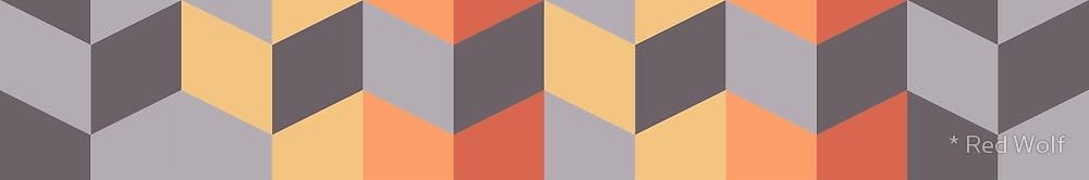 Geometric Pattern: Chevron / Red Wolf