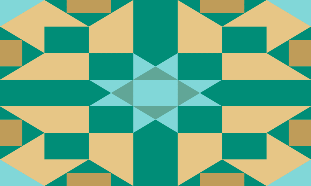 Geometric Pattern: Canterbury: Art Deco / Red Wolf