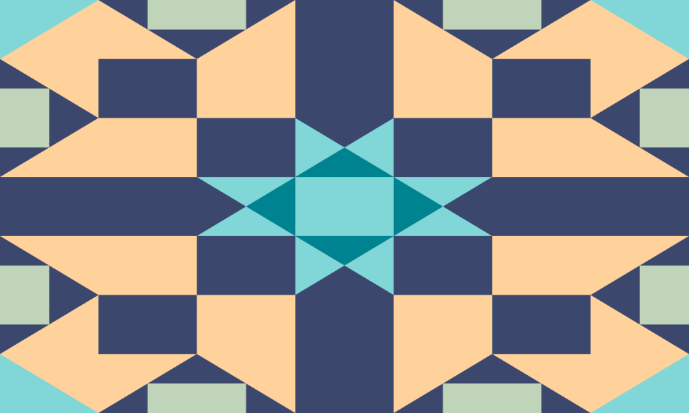 Geometric Pattern: Canterbury: Art Deco / Red Wolf