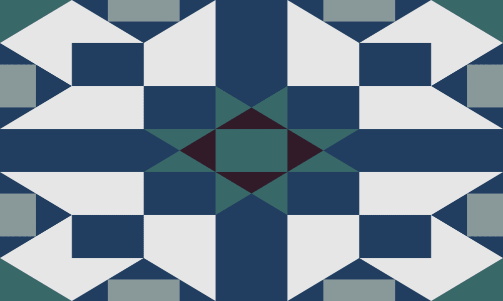 Geometric Pattern: Canterbury: Art Deco / Red Wolf