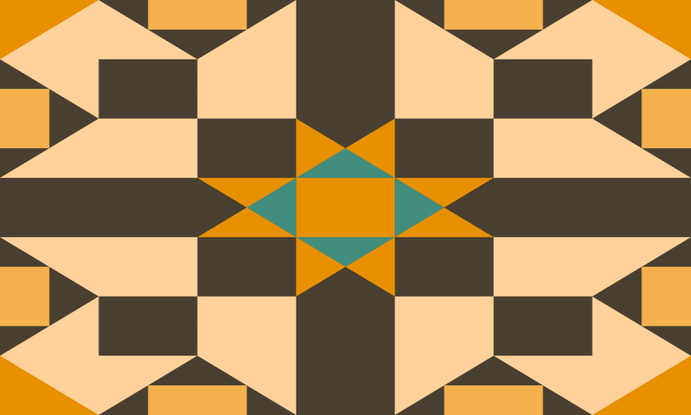 Geometric Pattern: Canterbury: Art Deco / Red Wolf