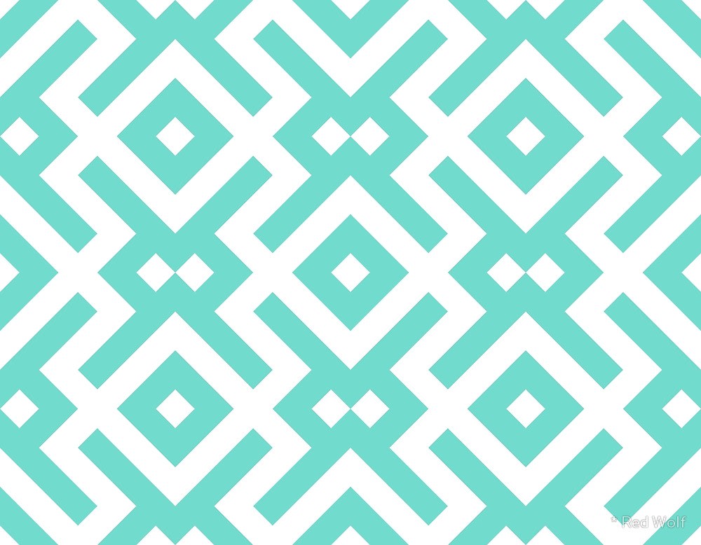 Geometric Pattern: Diamond Delta / Red Wolf