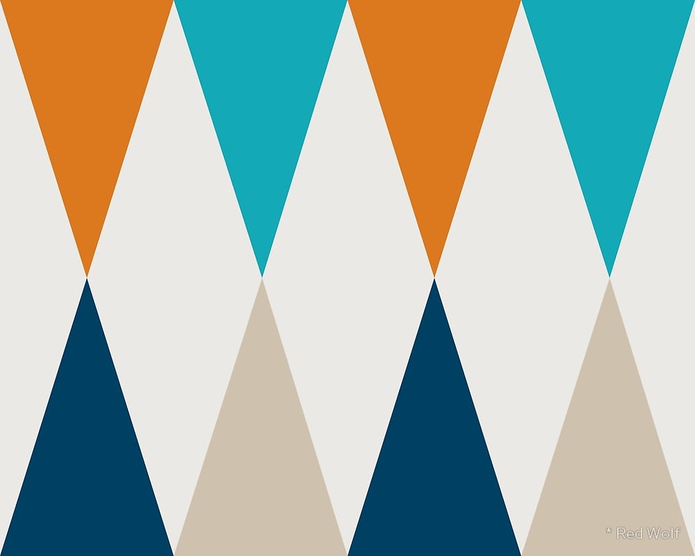 Geometric Pattern: Harlequin / Red Wolf