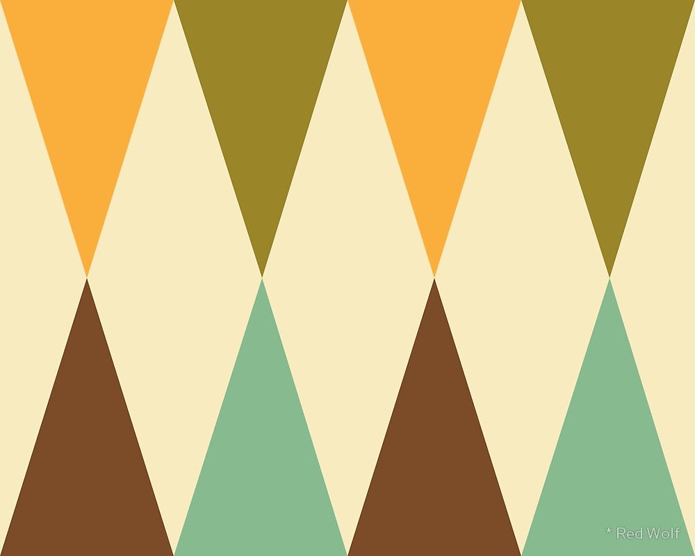 Geometric Pattern: Harlequin / Red Wolf