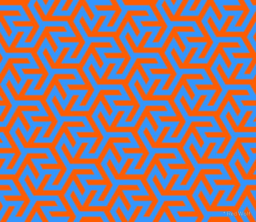 Geometric Pattern: Triskelion Fork / Red Wolf