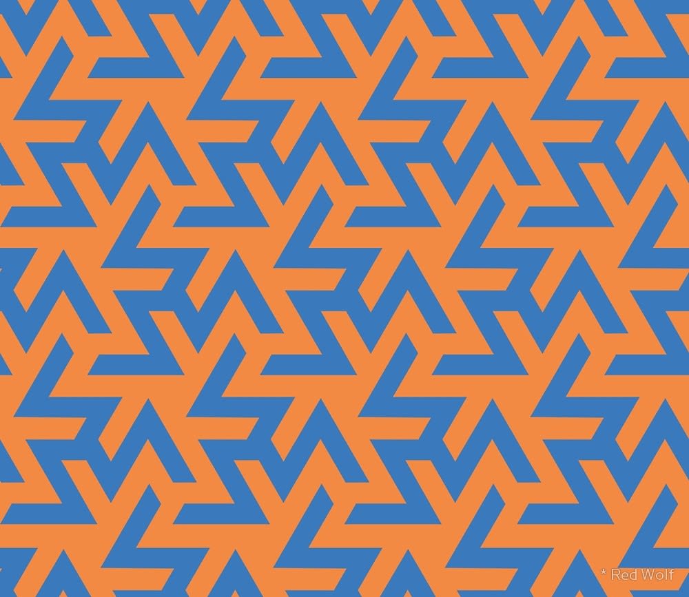 Geometric Pattern: Triskelion / Red Wolf
