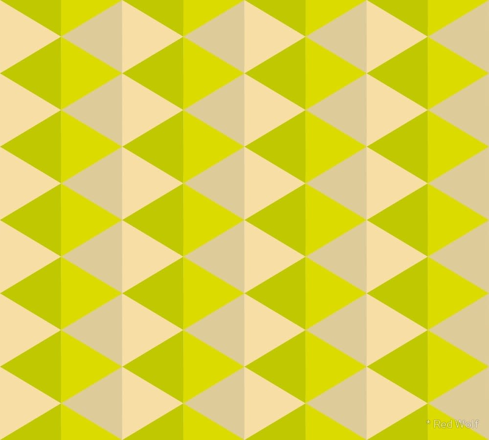 Geometric Pattern: Split Diamond / Red Wolf