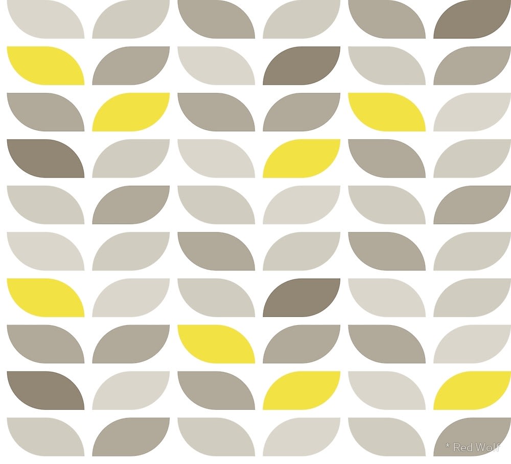 Geometric Pattern: Leaf: Seasons / Red Wolf