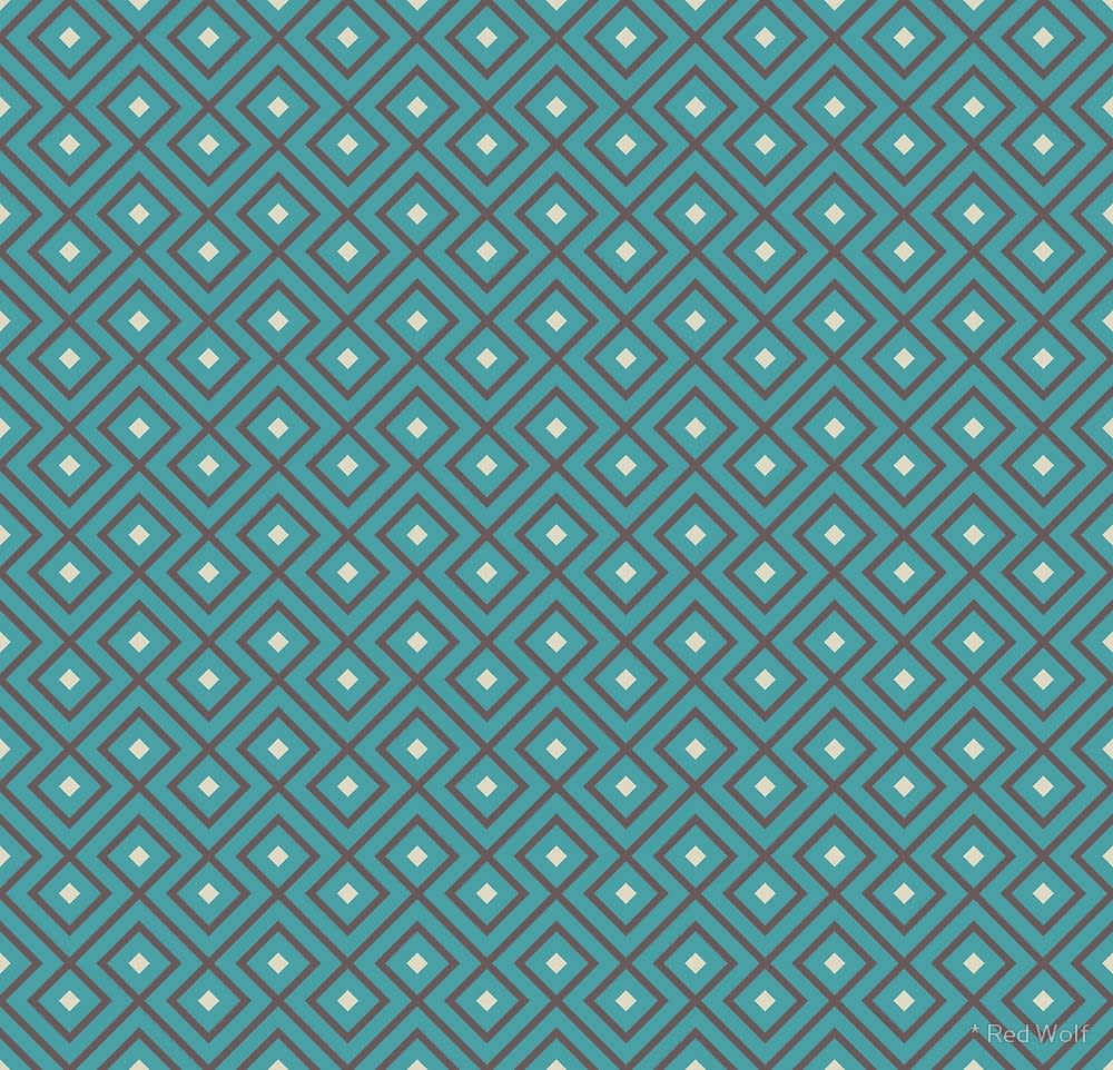 Geometric Pattern: Loop Diamond / Red Wolf