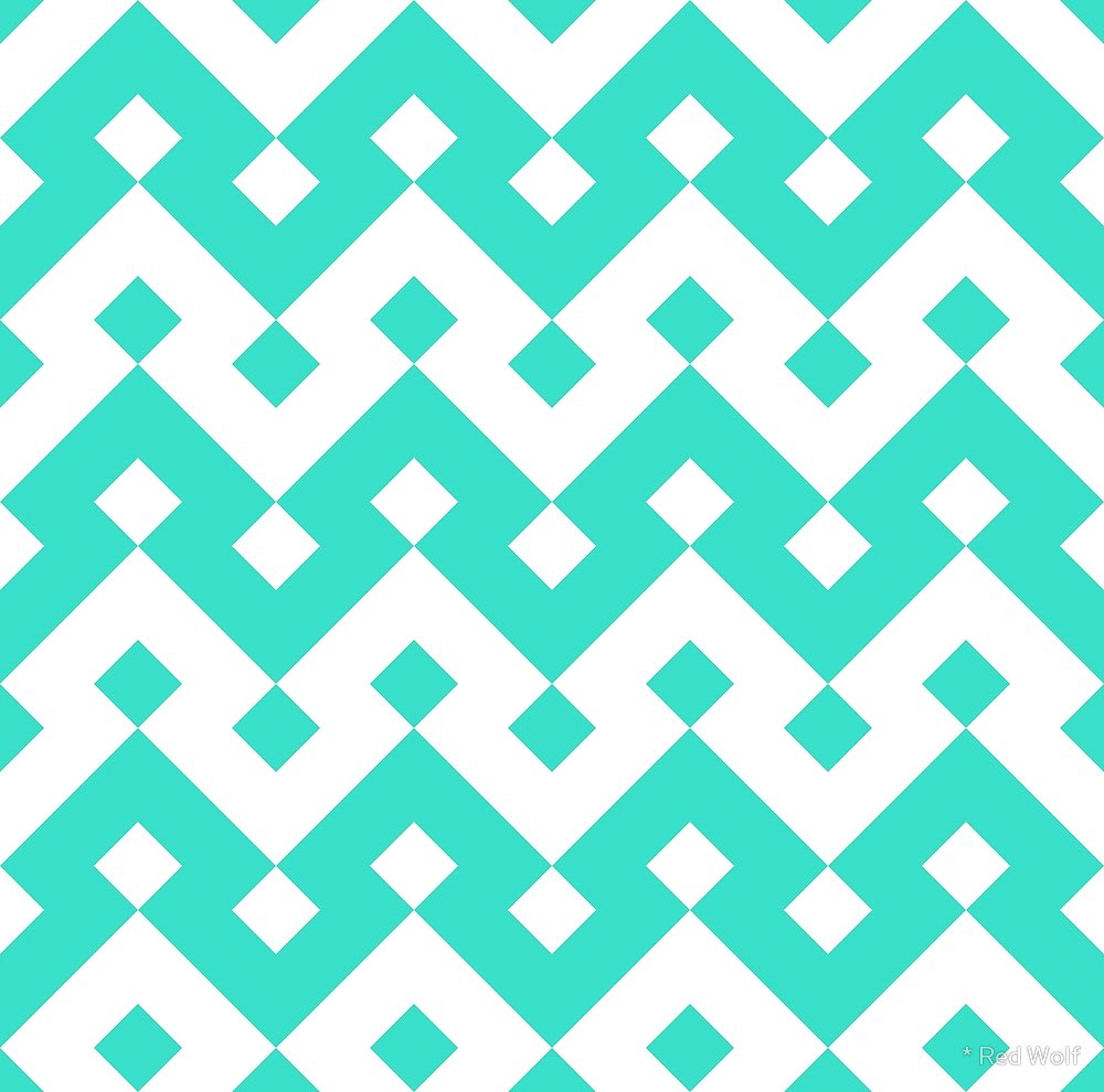 Geometric Pattern: Heavy Loop Diamond / Red Wolf