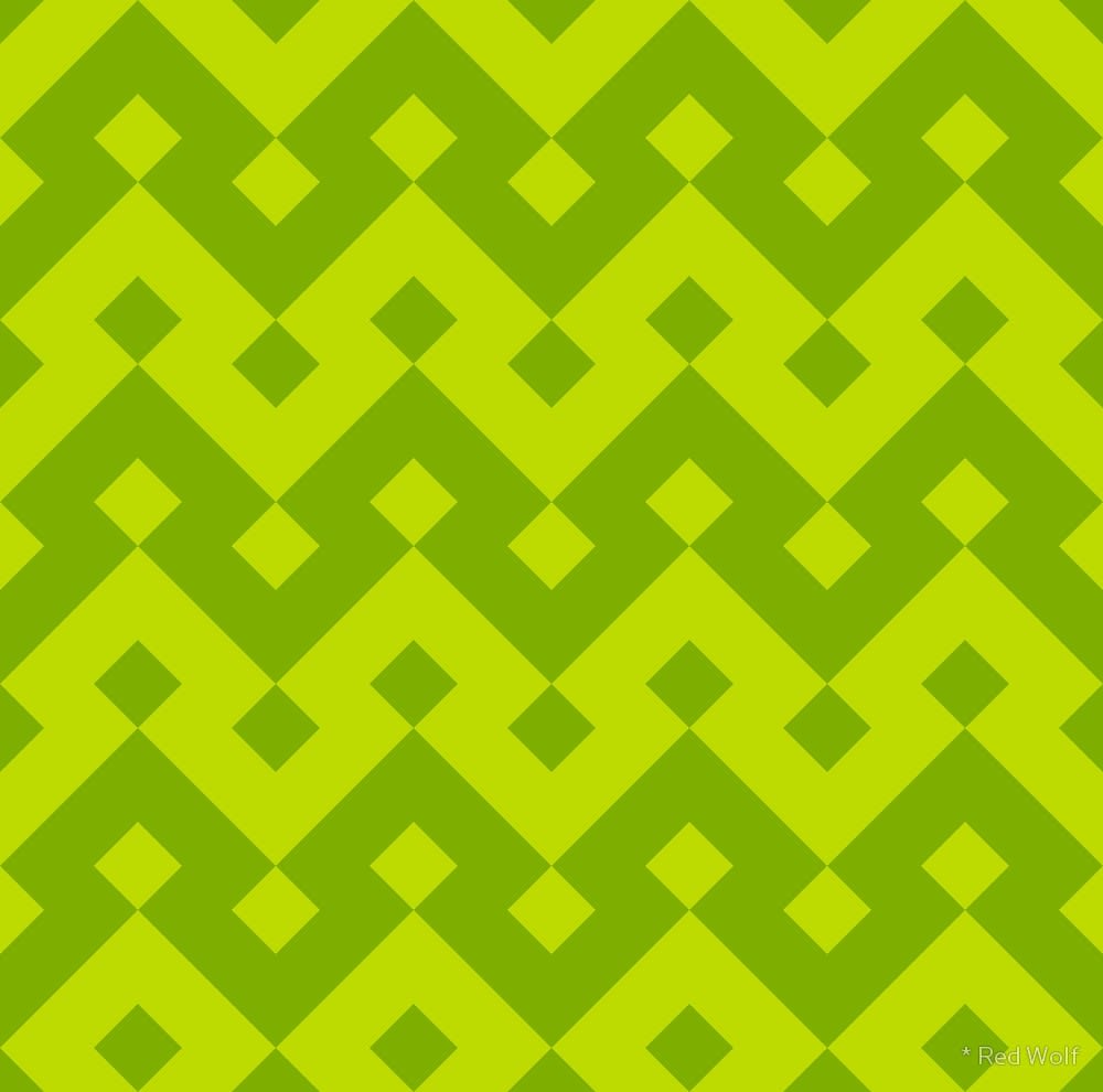 Geometric Pattern: Heavy Loop Diamond / Red Wolf