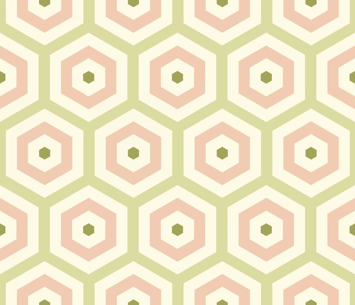 Geometric Pattern: Hexagon Hive: Moderna / Red Wolf