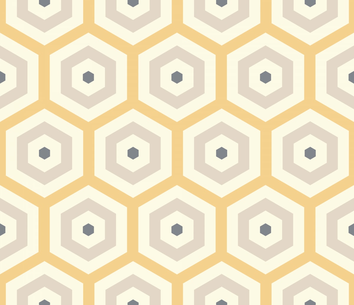 Geometric Pattern: Hexagon Hive: Moderna / Red Wolf