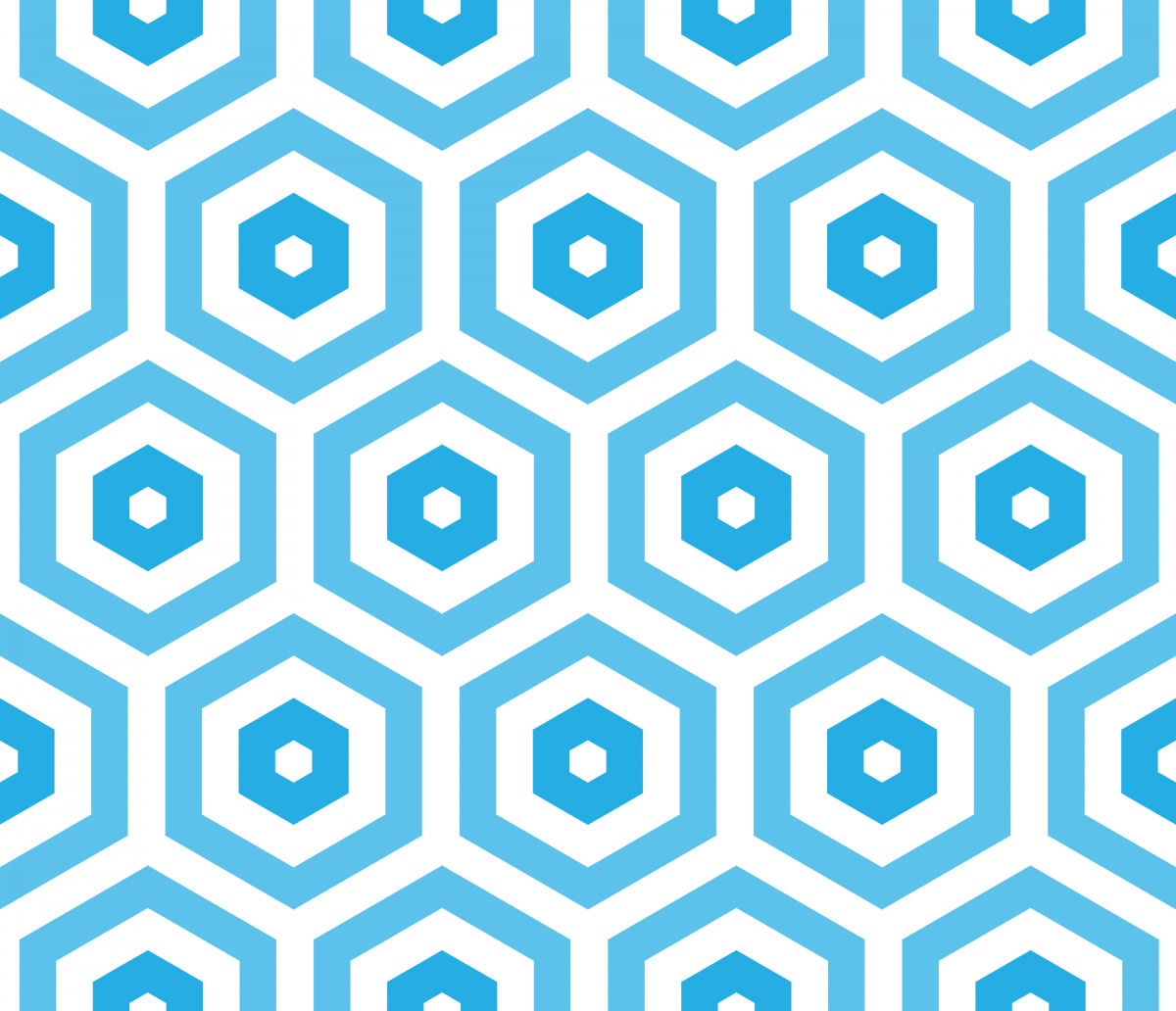 Geometric Pattern: Hexagon Hive: Light Negative / Red Wolf