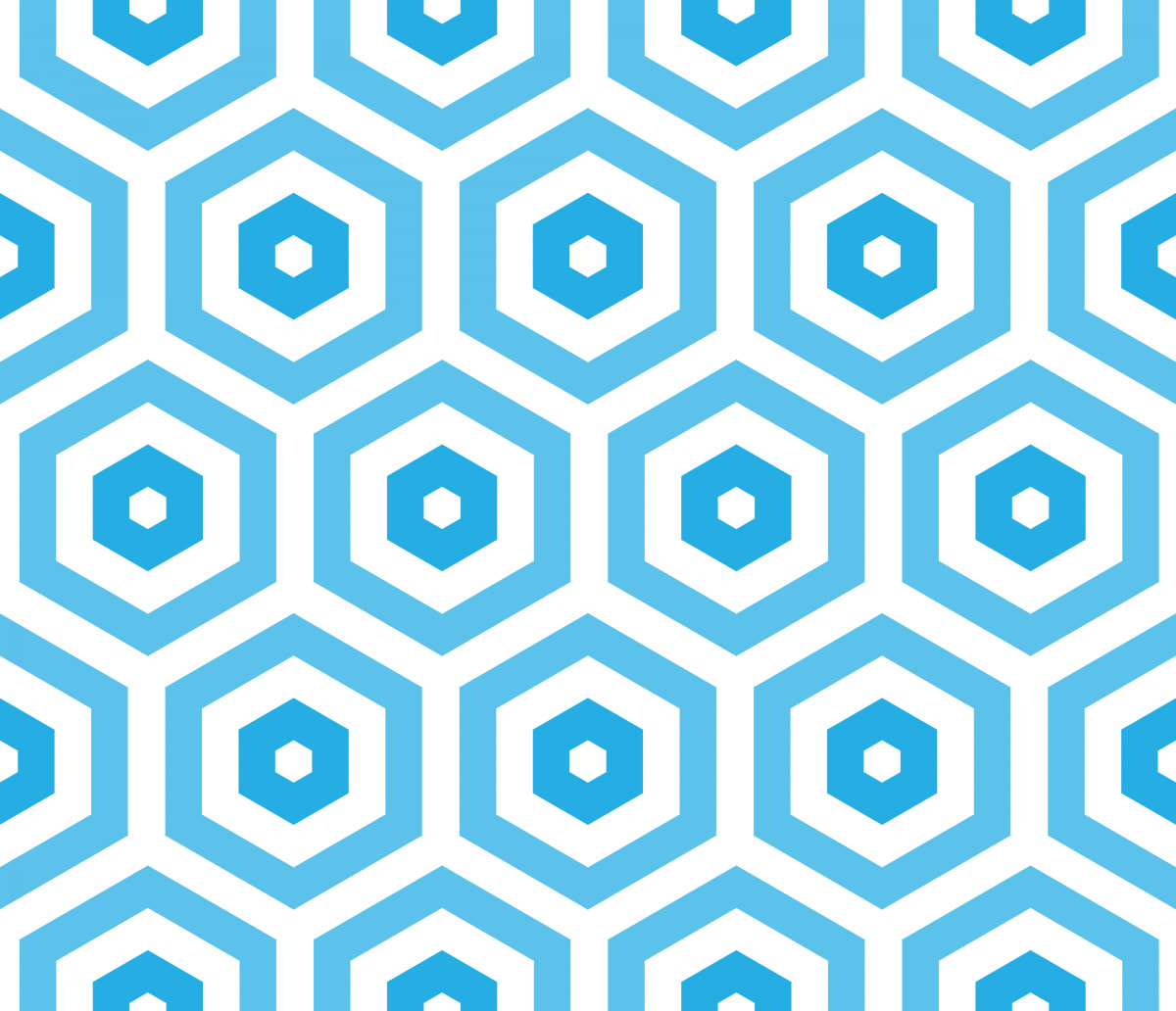 Geometric Pattern: Hexagon Hive: Light Negative / Red Wolf