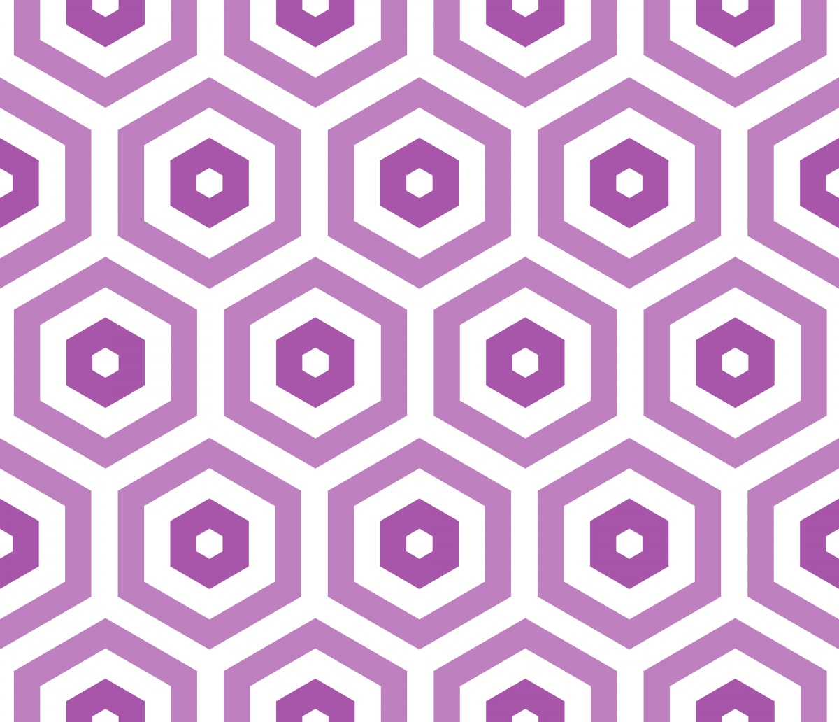 Geometric Pattern: Hexagon Hive: Light Negative / Red Wolf