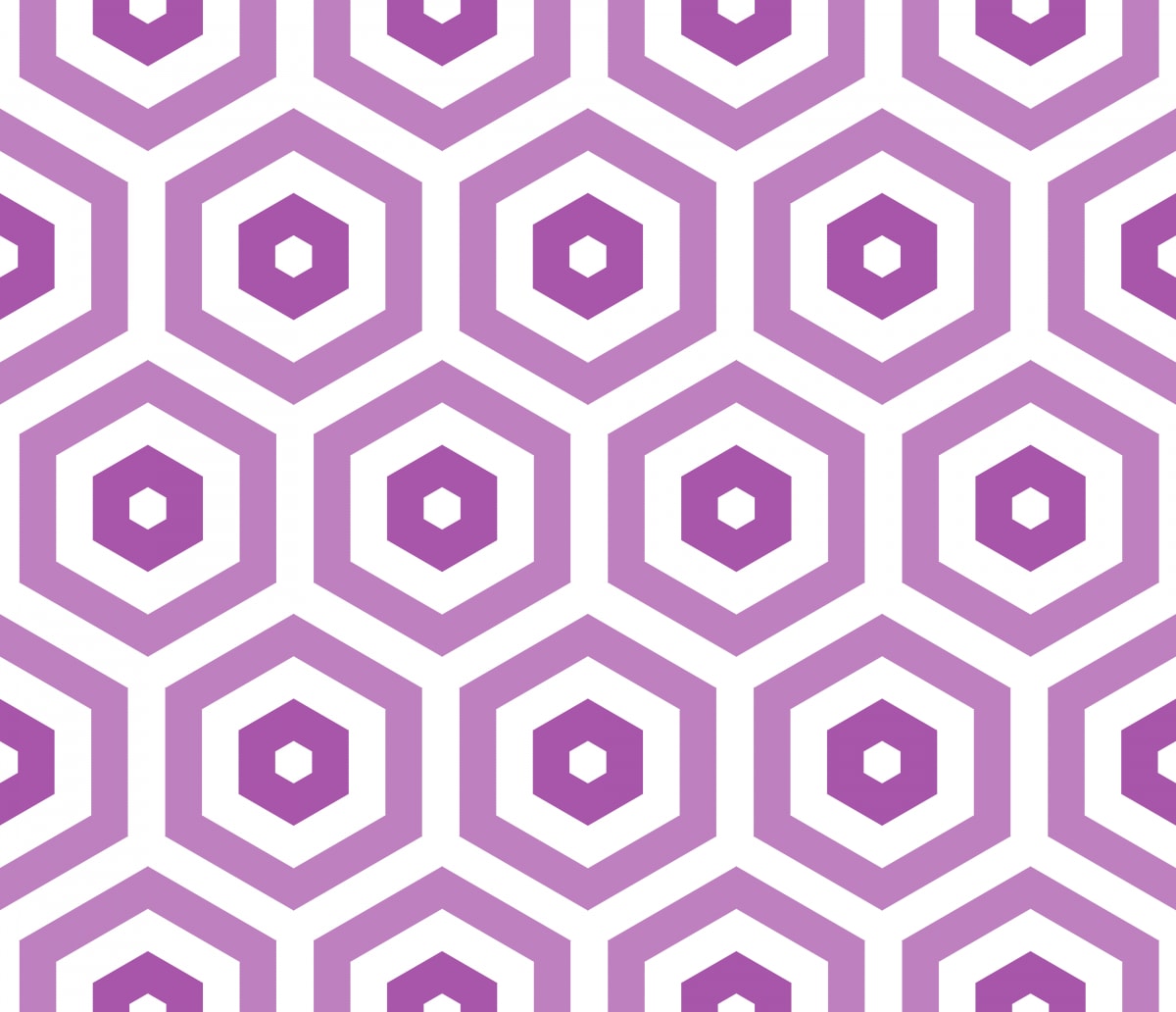 Geometric Pattern: Hexagon Hive: Light Negative / Red Wolf