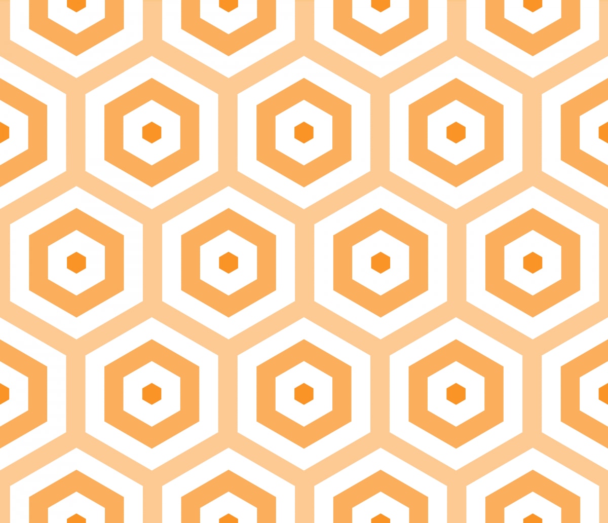 Geometric Pattern: Hexagon Hive: Light Positive / Red Wolf