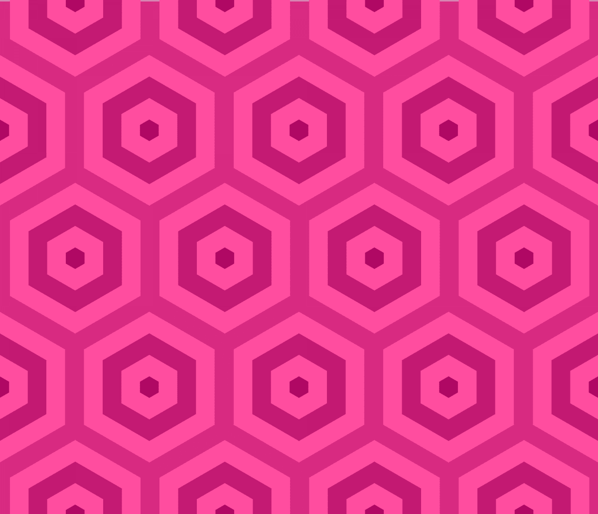 Geometric Pattern: Hexagon Hive: Brunch / Red Wolf