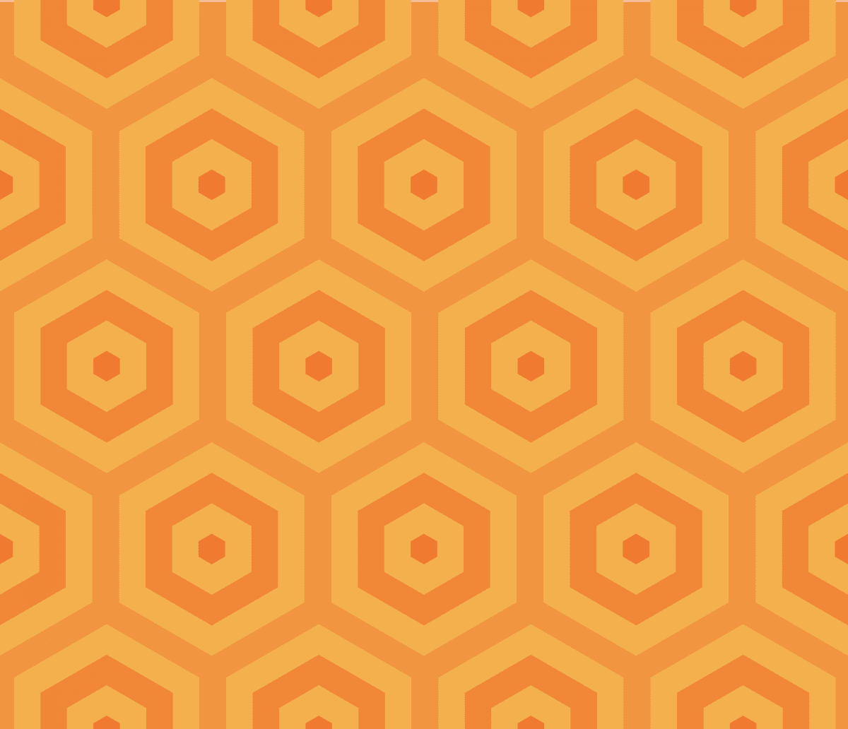 Geometric Pattern: Hexagon Hive: Brunch / Red Wolf