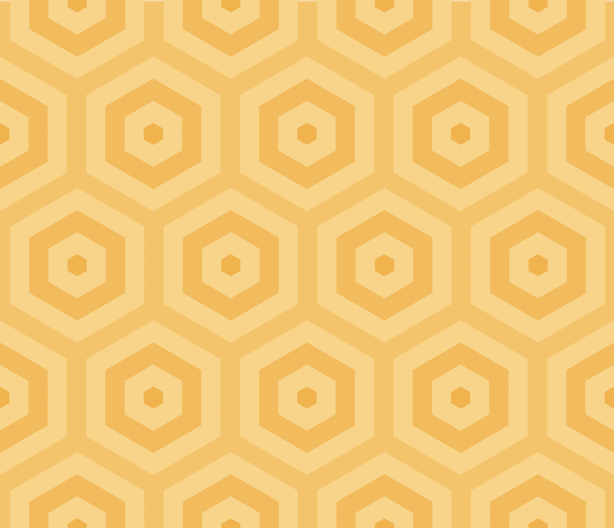 Geometric Pattern: Hexagon Hive: Brunch / Red Wolf