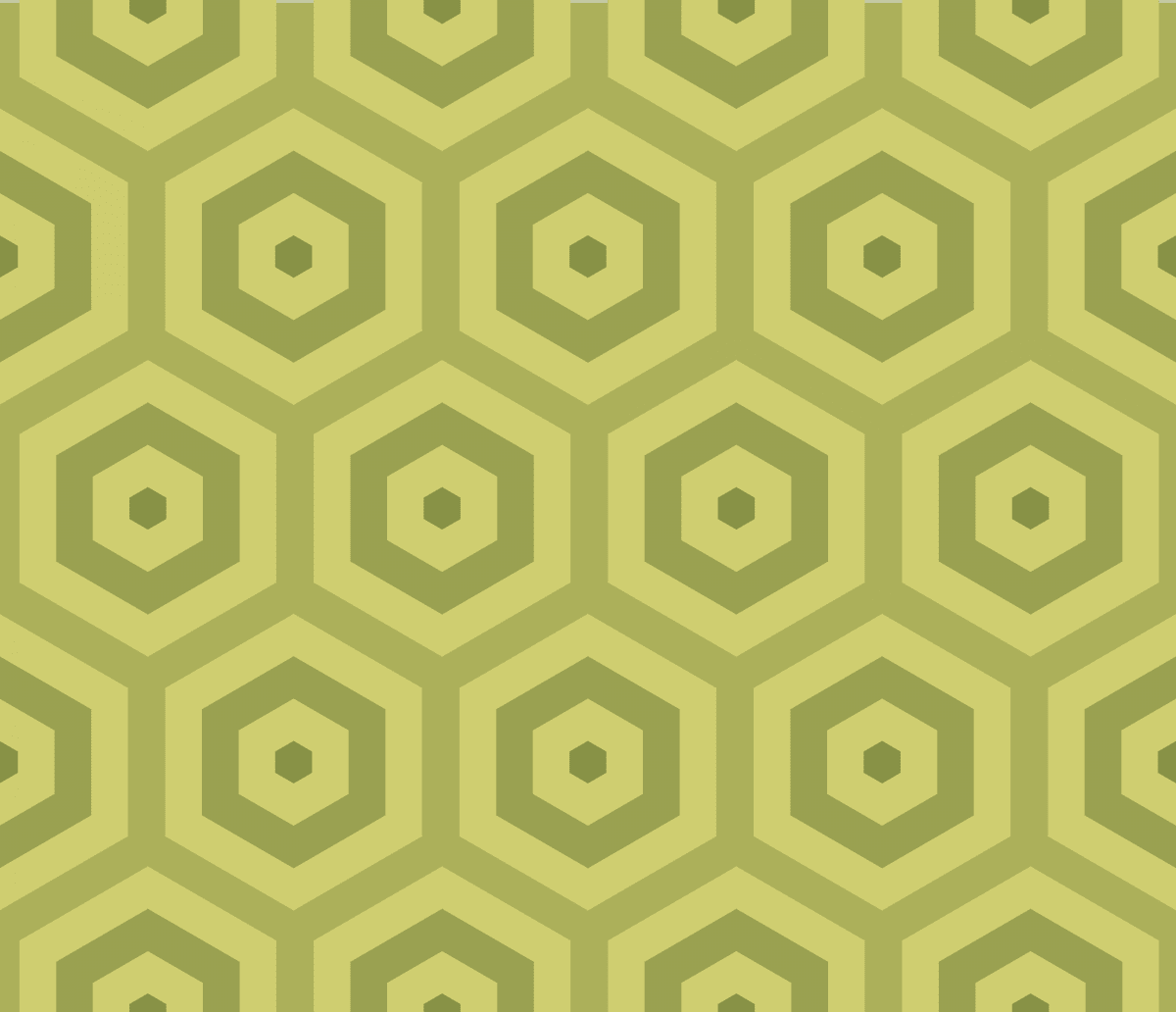 Geometric Pattern: Hexagon Hive: Brunch / Red Wolf