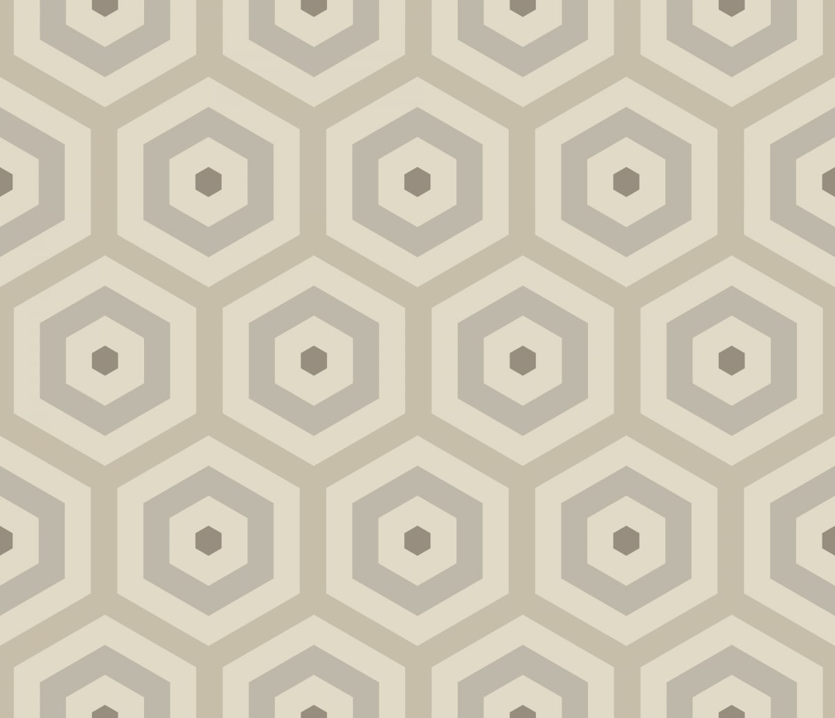 Geometric Pattern: Hexagon Hive: Antique / Red Wolf