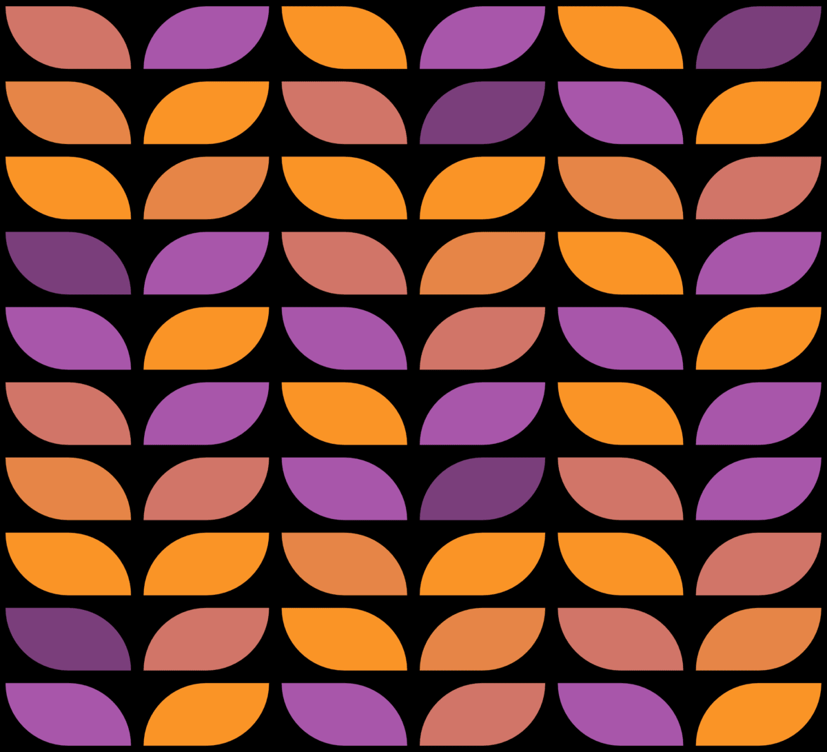 Geometric Pattern: Leaf: Moderna Dark / Red Wolf