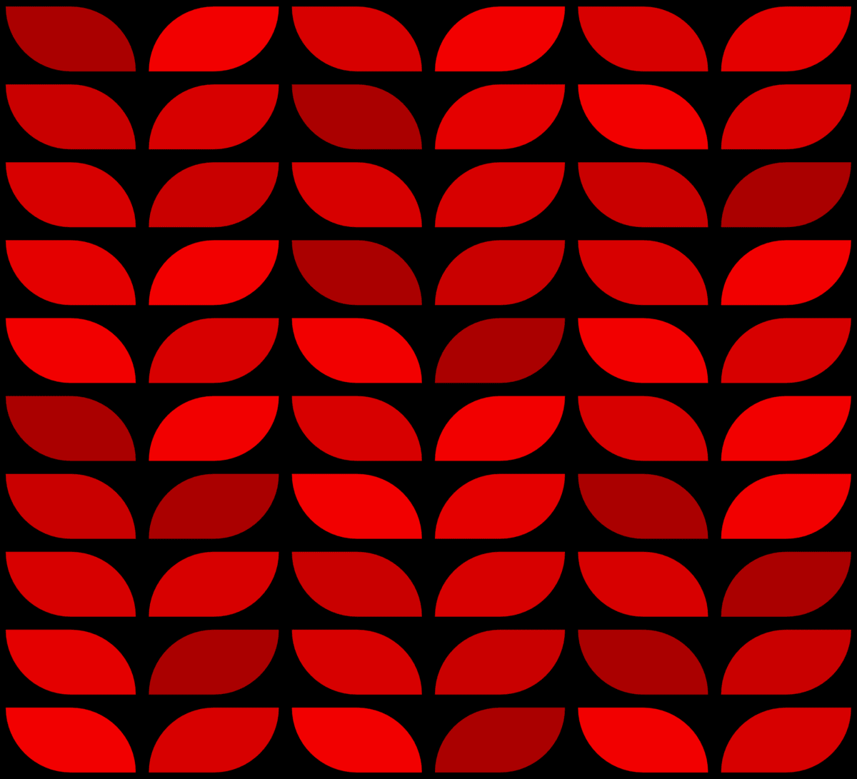 Geometric Pattern: Leaf: Gemstone Dark / Red Wolf