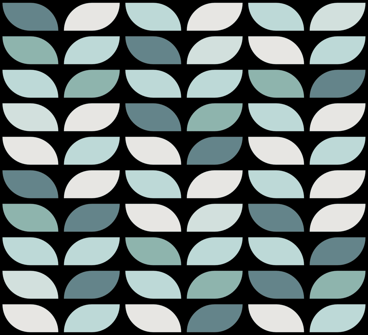 Geometric Pattern: Leaf: Deco Dark / Red Wolf