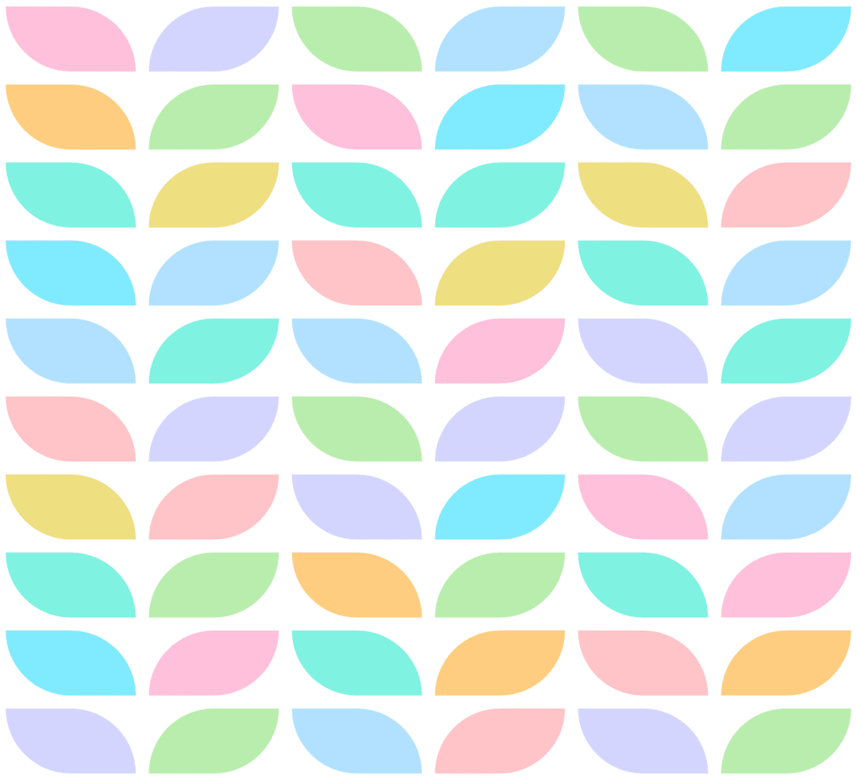 Geometric Pattern: Leaf: Rainbow / Red Wolf