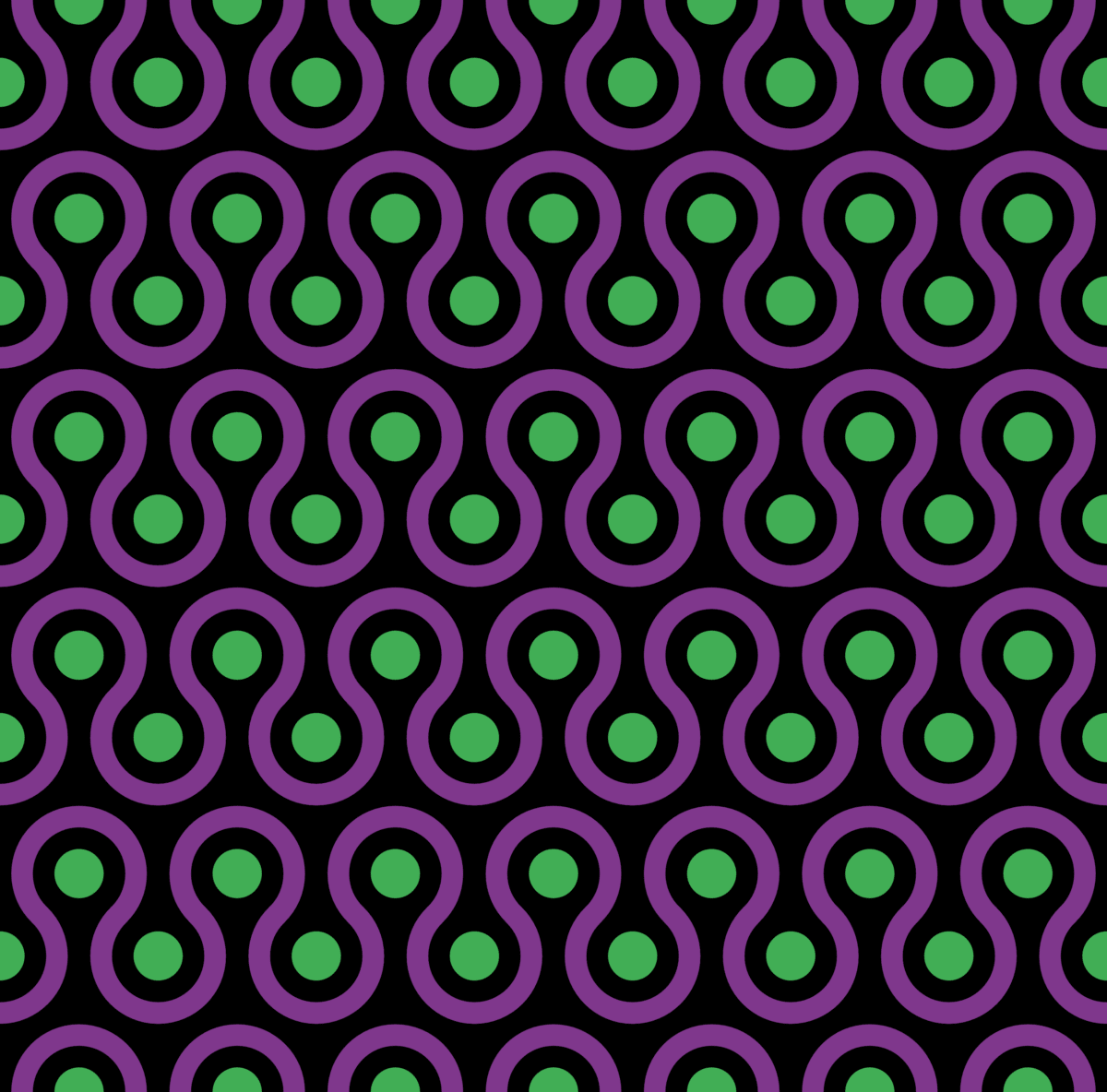 Geometric Pattern: Looped Circles: Base / Red Wolf