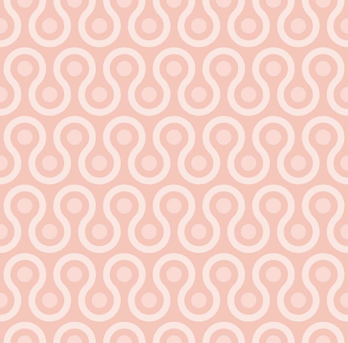 Geometric Pattern: Looped Circles: Antique / Red Wolf