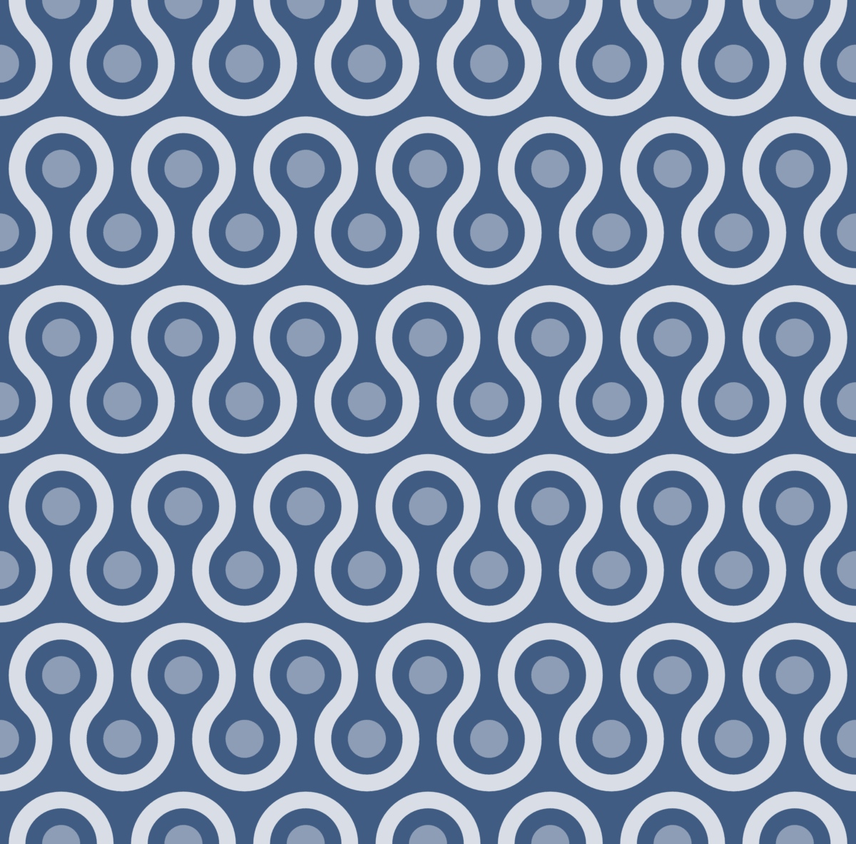 Geometric Pattern: Looped Circles: Cesco / Red Wolf