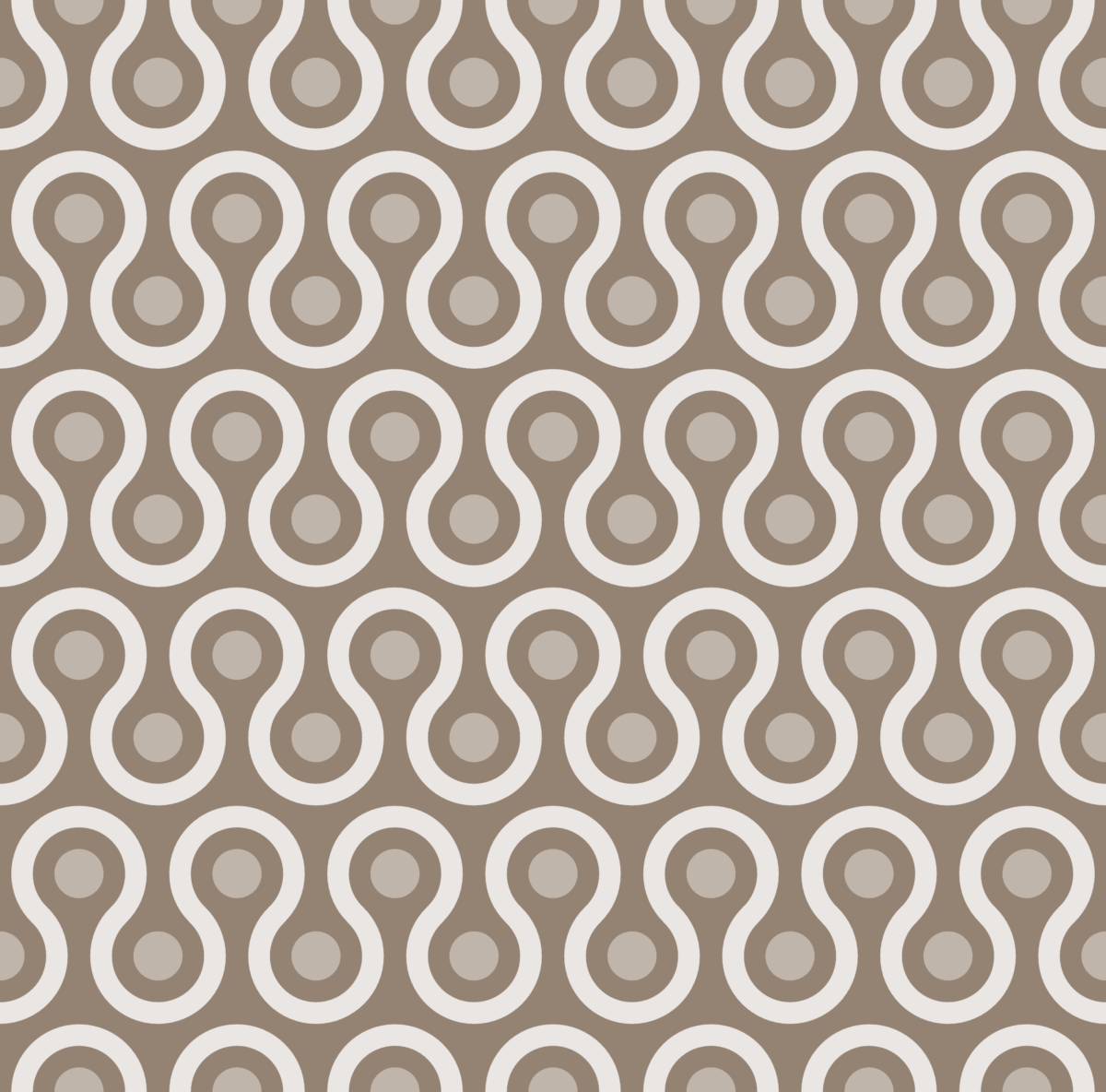 Geometric Pattern: Looped Circles: Cesco / Red Wolf