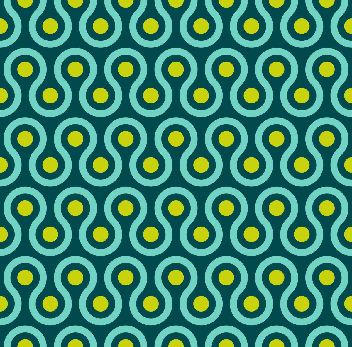 Geometric Pattern: Looped Circles: Season / Red Wolf