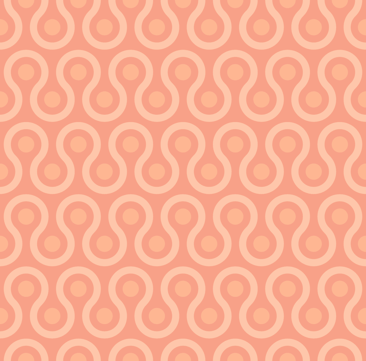 Geometric Pattern: Looped Circles: Hortus / Red Wolf