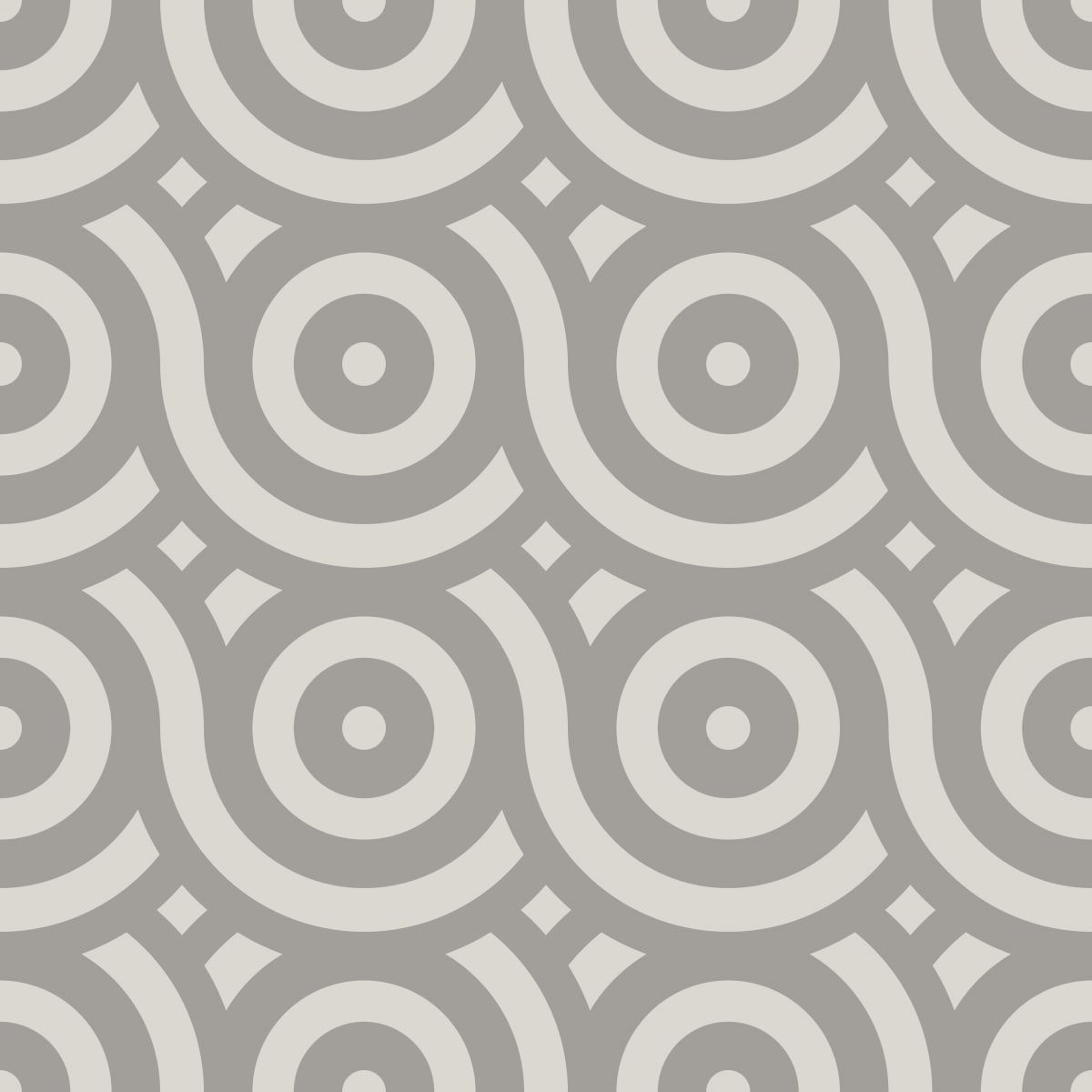 Geometric Pattern: Loop: Stone / Red Wolf