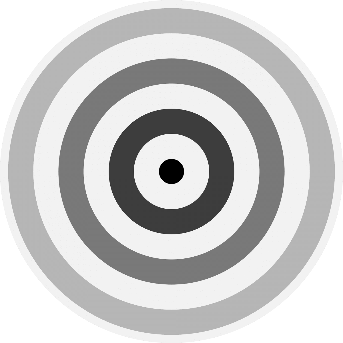 Geometric Pattern: Rondel: Monochrome Gradient / Red Wolf