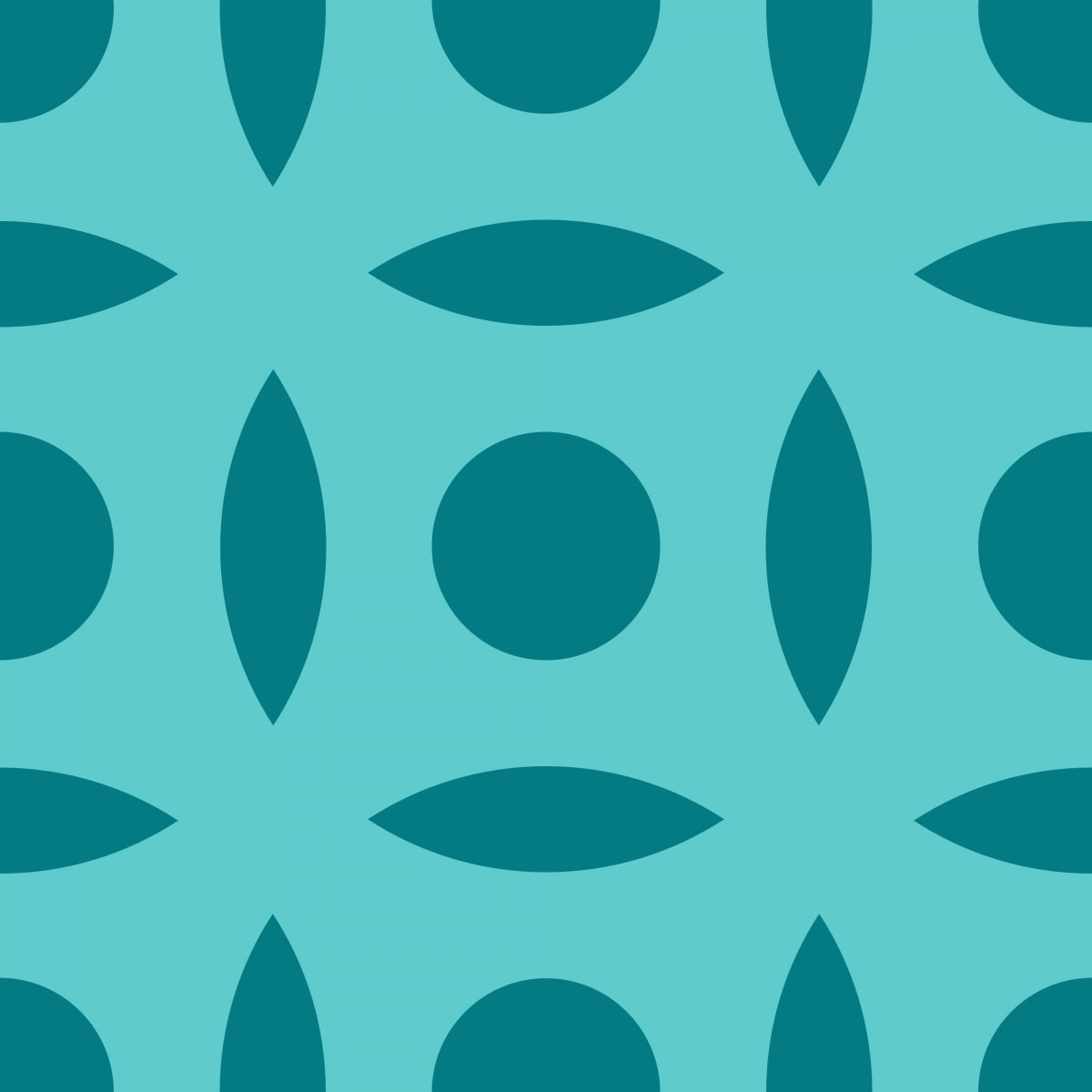 Geometric Pattern: Intersect Circle: Brunch / Red Wolf