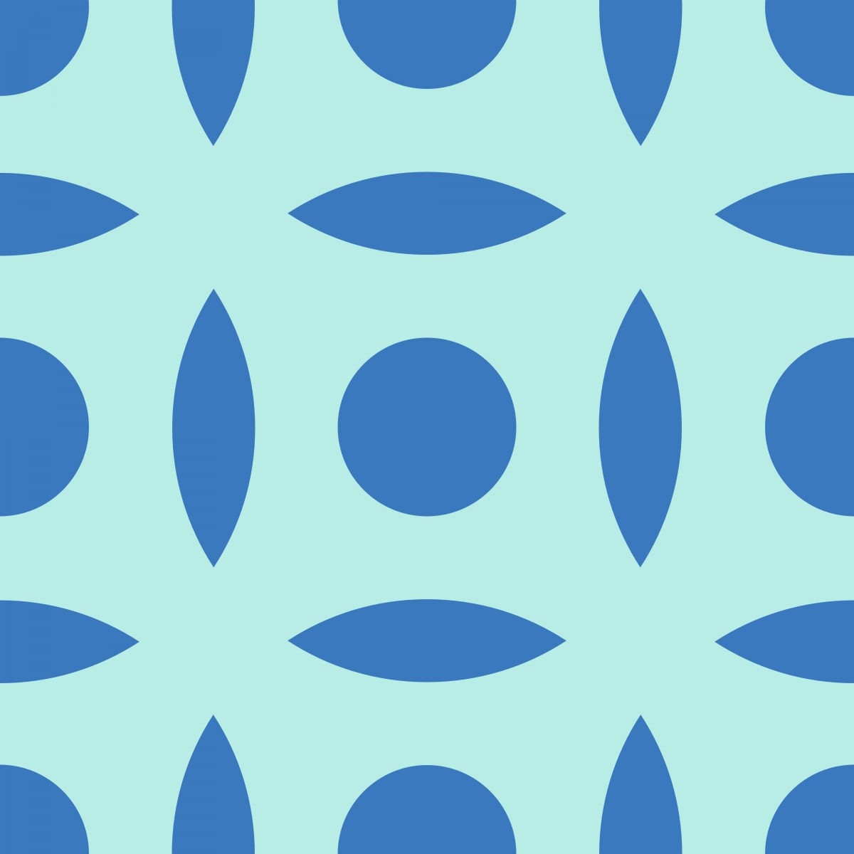 Geometric Pattern: Intersect Circle: Moderna / Red Wolf