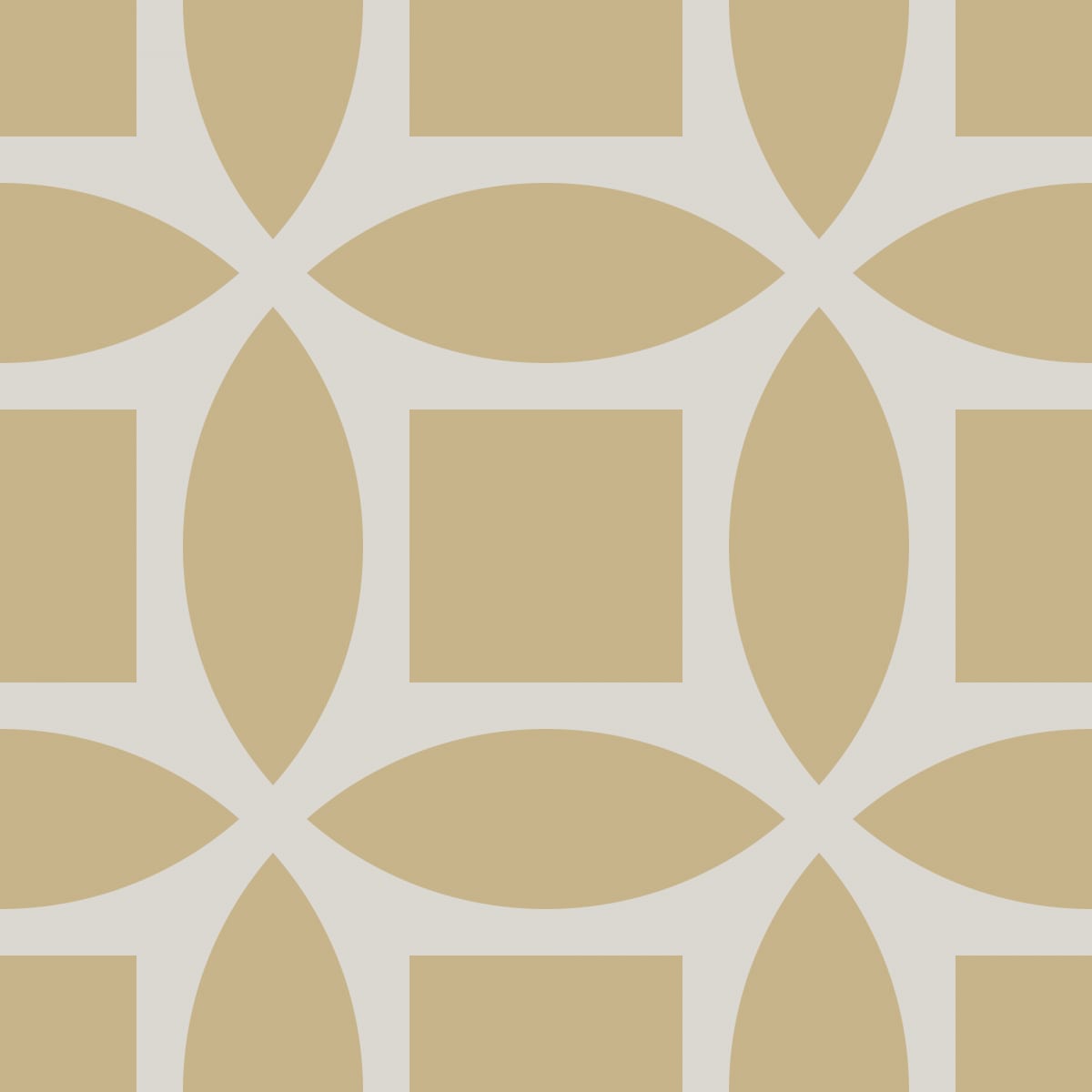 Geometric Pattern: Intersect Square: Stone / Red Wolf