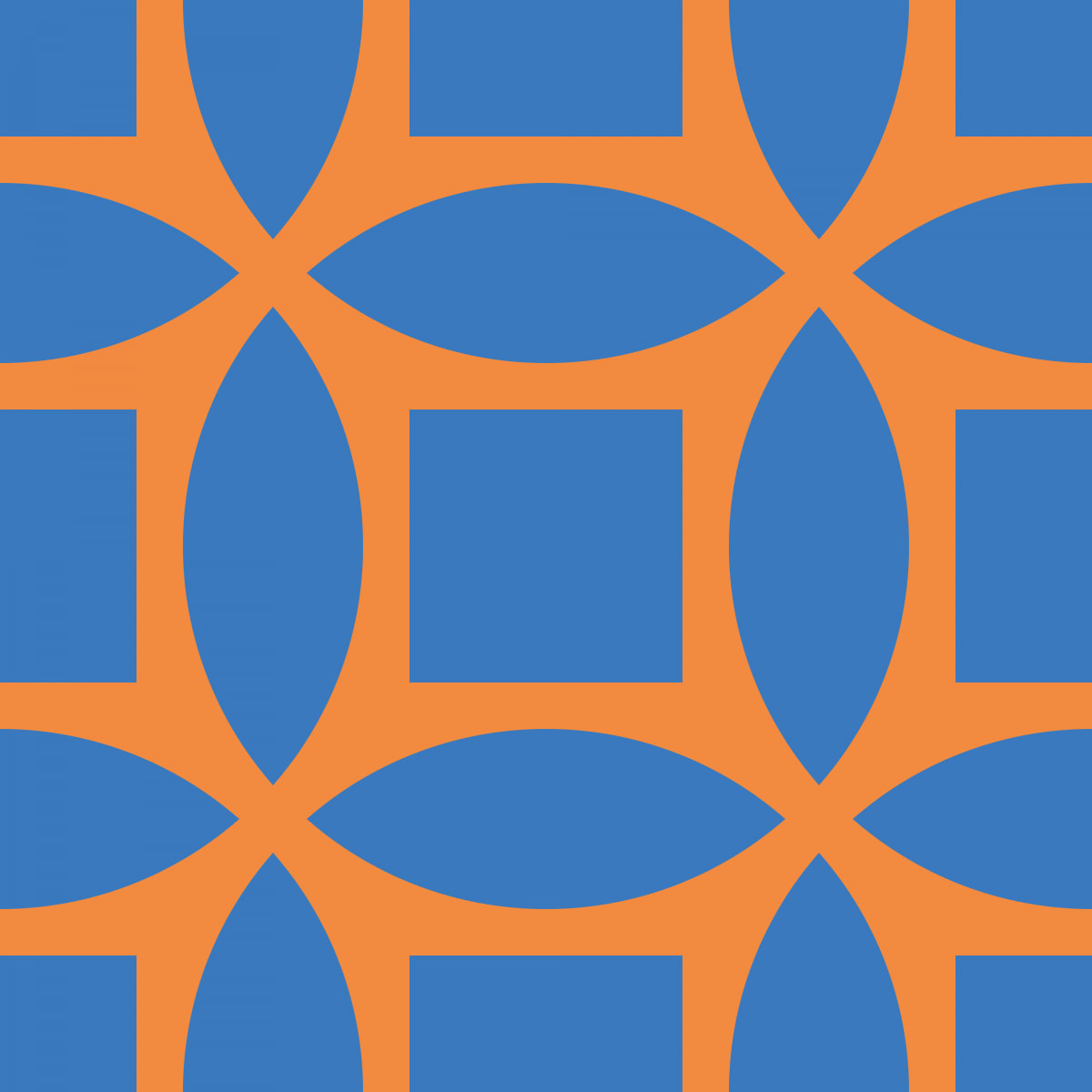 Geometric Pattern: Intersect Square: Moderna / Red Wolf