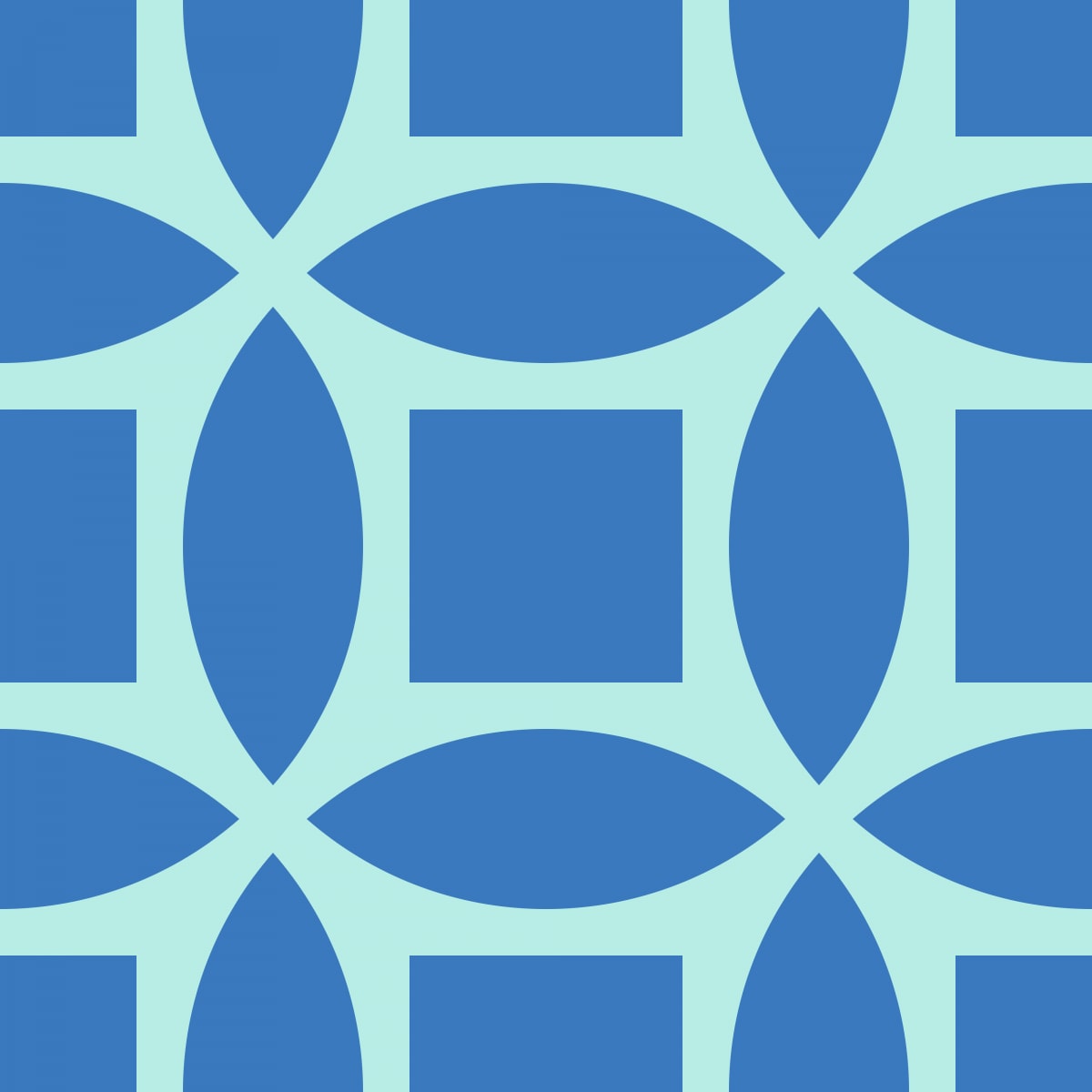 Geometric Pattern: Intersect Square: Moderna / Red Wolf