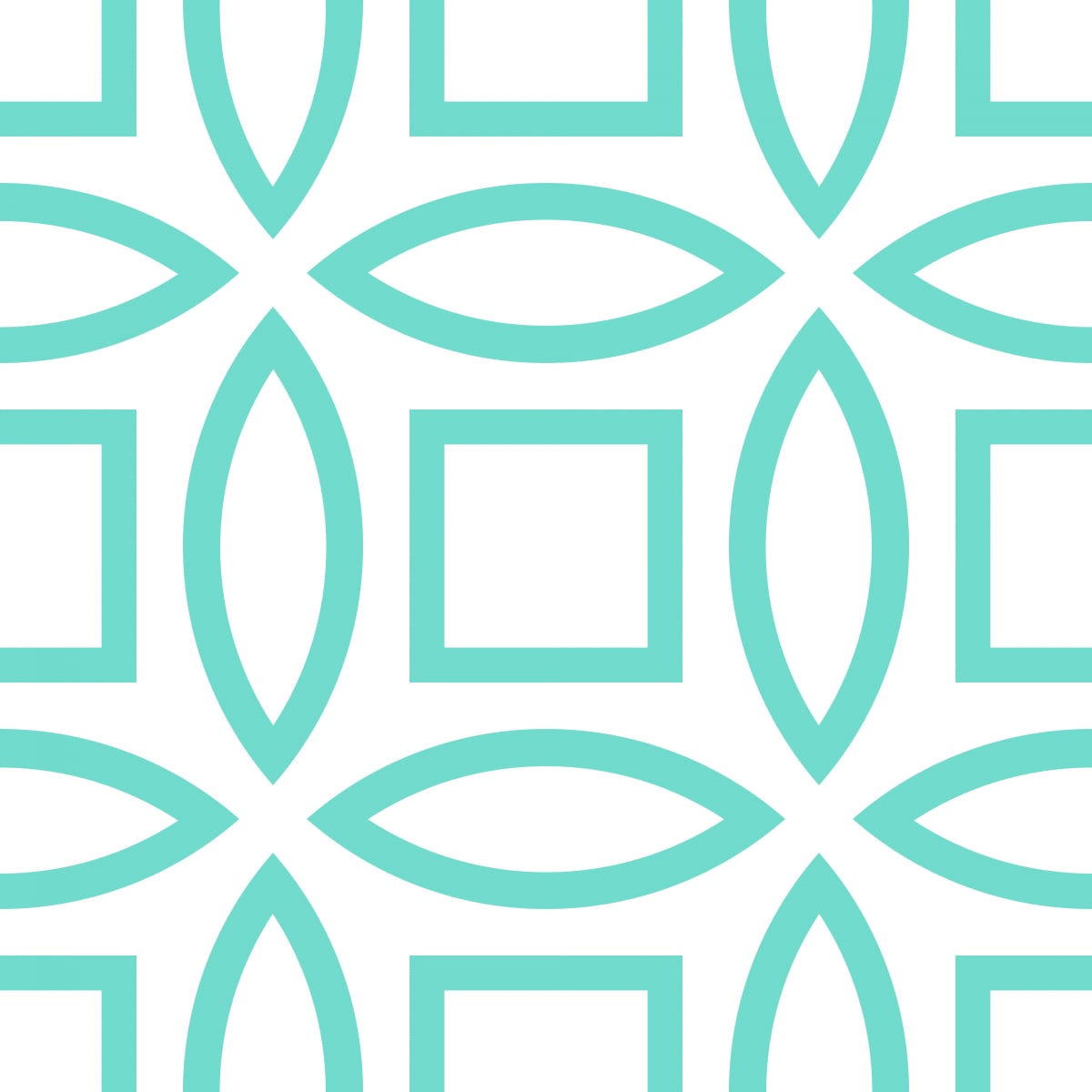 Geometric Pattern: Intersect Outline: Moderna / Red Wolf