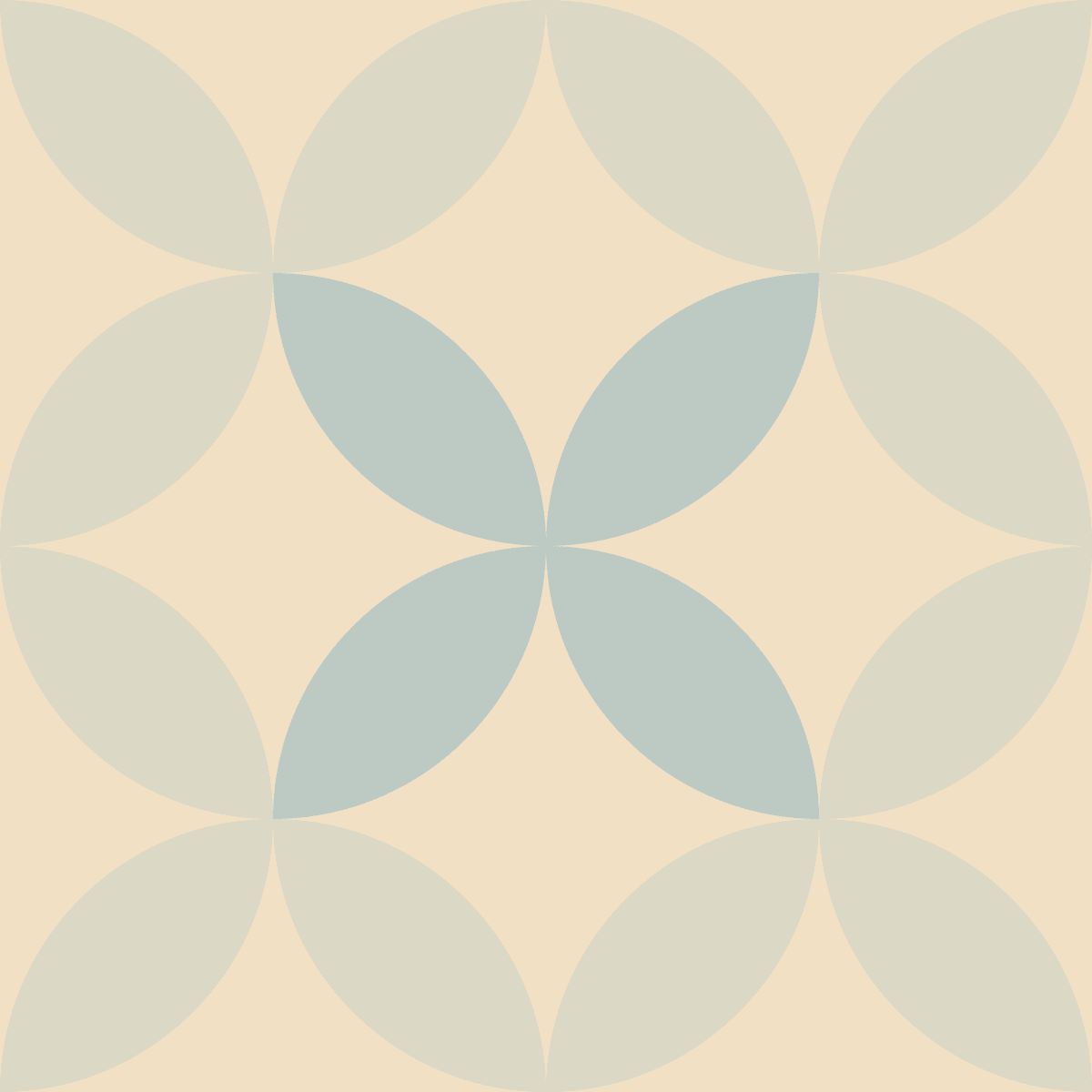 Geometric Pattern: Circle Nested: Antique / Red Wolf