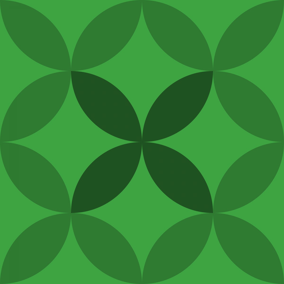 Geometric Pattern: Circle Nested: Gemstone / Red Wolf